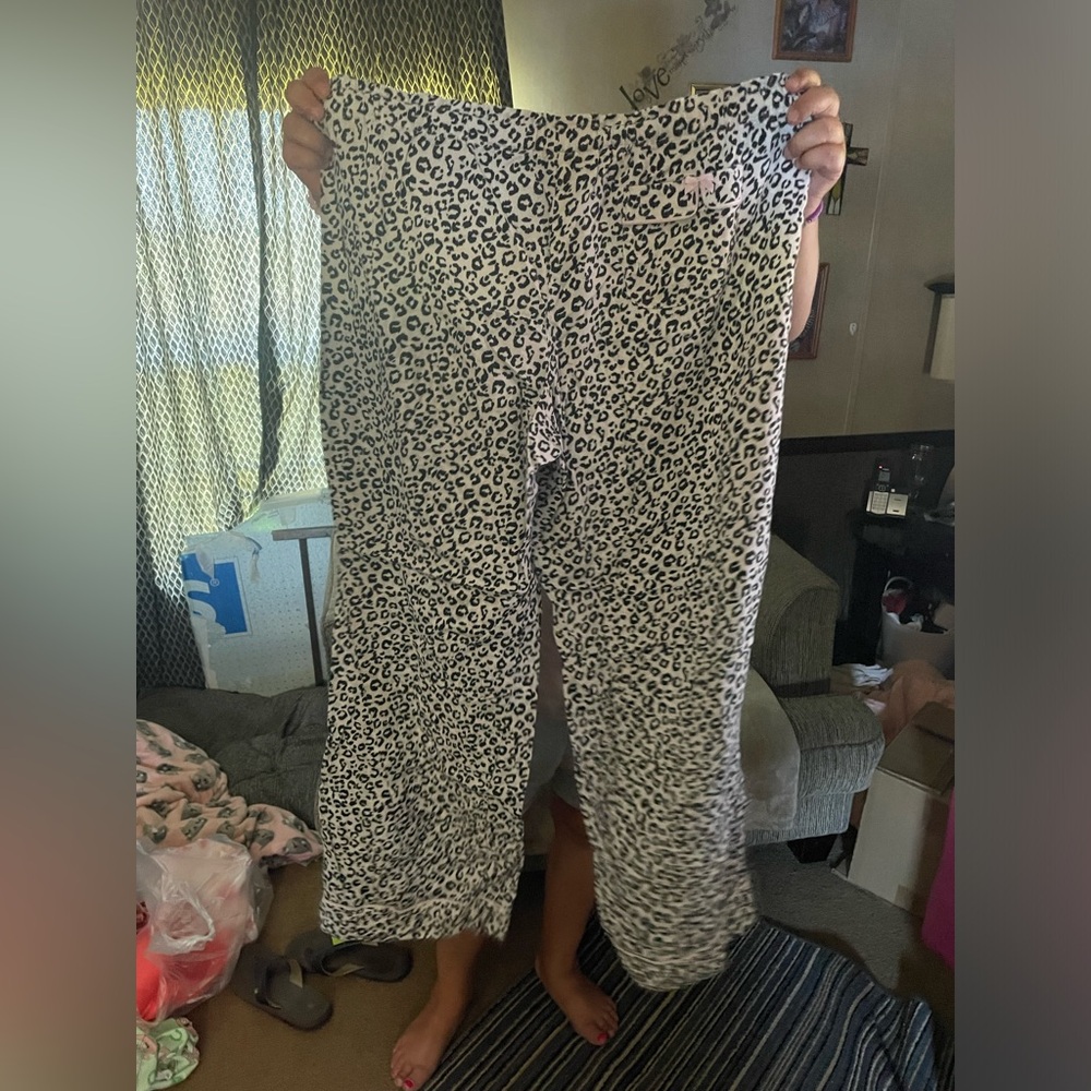 Leopard print pajama pants